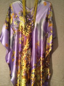 New! Printed Gorgeous 100% Silk Lilac Gold Blossom Long Shawl Wrap Fit all sizes $95.99