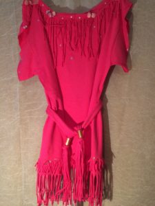 MYRAS TOUCH New! Shingle Sea Shall Hot Pink Fashion Shirt W/ Belt Or Rope Necklace M/S $70.99  