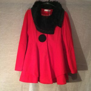 New! Red And Black Baby Doll Coat, It's a  Small X/L $95.99