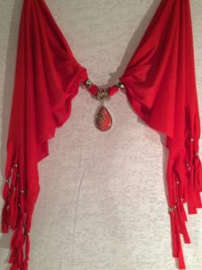 Beautiful Red Pendant Scarf $50.99