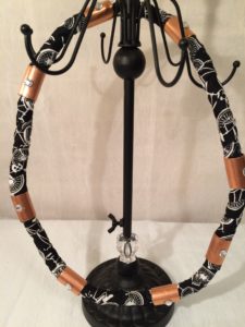 African Black and White Copper Stone Rope Necklace $55.99