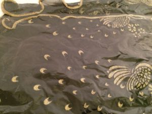 Beautiful Black Gold Fill Chiffon Lace Embroider Peacock Scarf $45.99