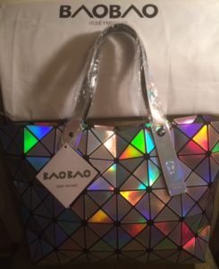 Sliver Iridescent BAO BAO ISSEY MIYAKE Shoulder Tote Bag